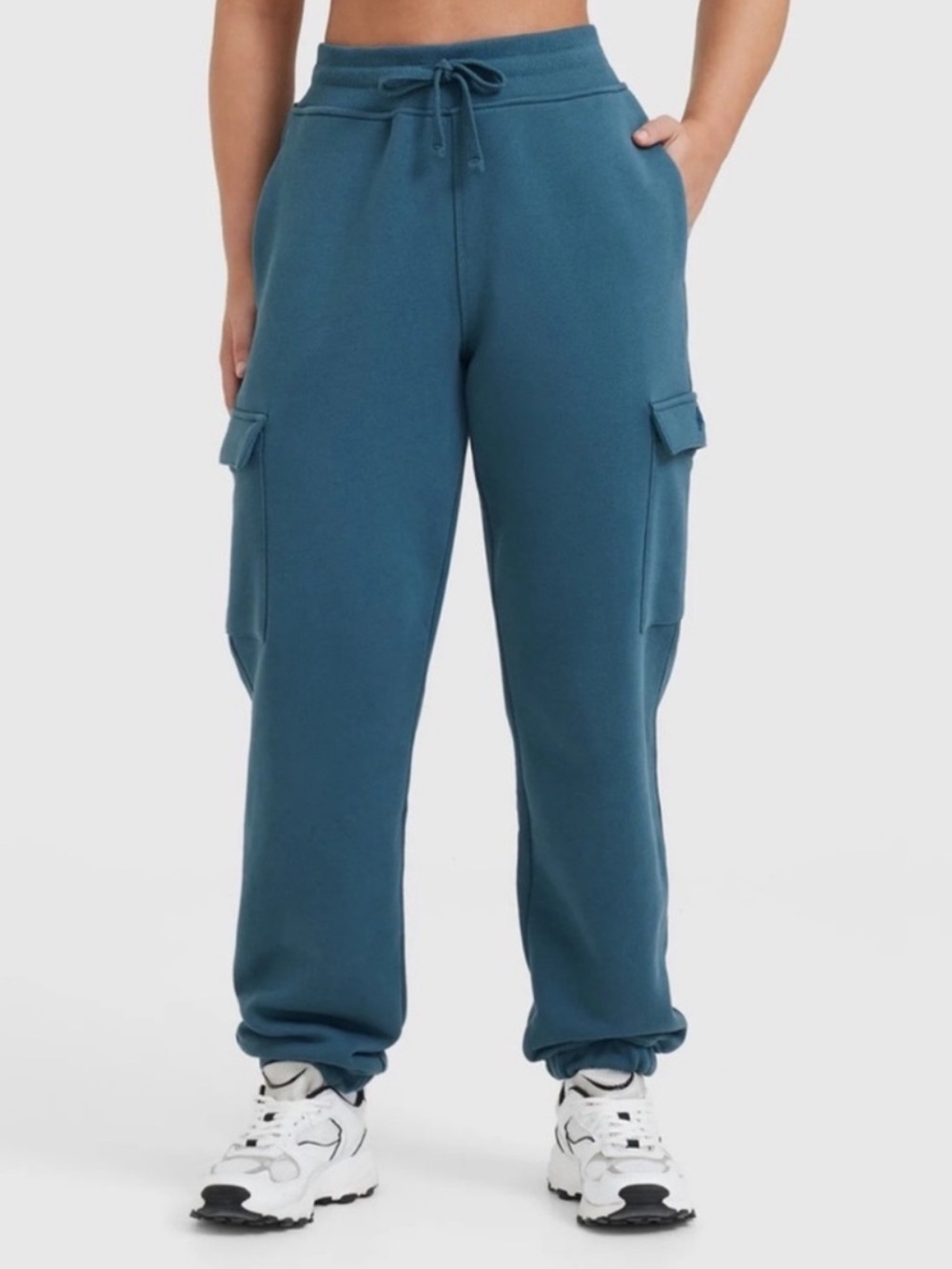 Oner Active -ALL DAY LIGHTWEIGHT CARGO JOGGER in Teal Blue. Women’s UK Large